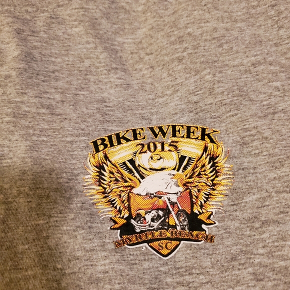 2015 Myrtle Beach Bike Week gray t-shirt. Size Large - Picture 3 of 5